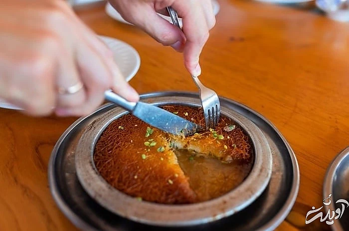 کنافه عربی لبنانی رشته های کنافه